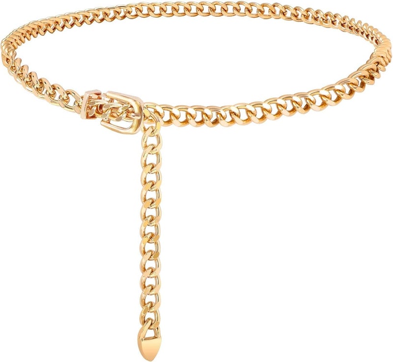 WHIPPY Waist Chain Belt Women Ladies Adjustable Body Waist Link Belts for Jeans Dresses - Image 1